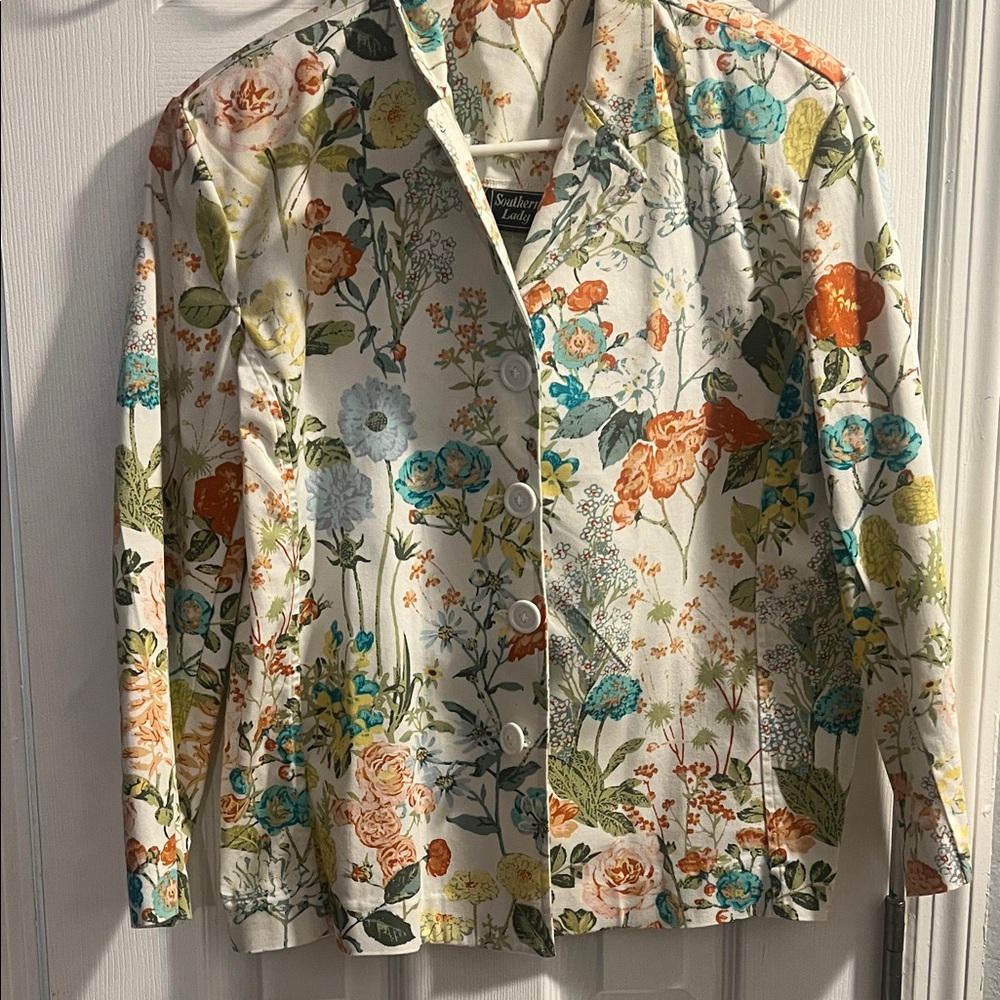 Southern Lady Floral Blazer - Multicolor